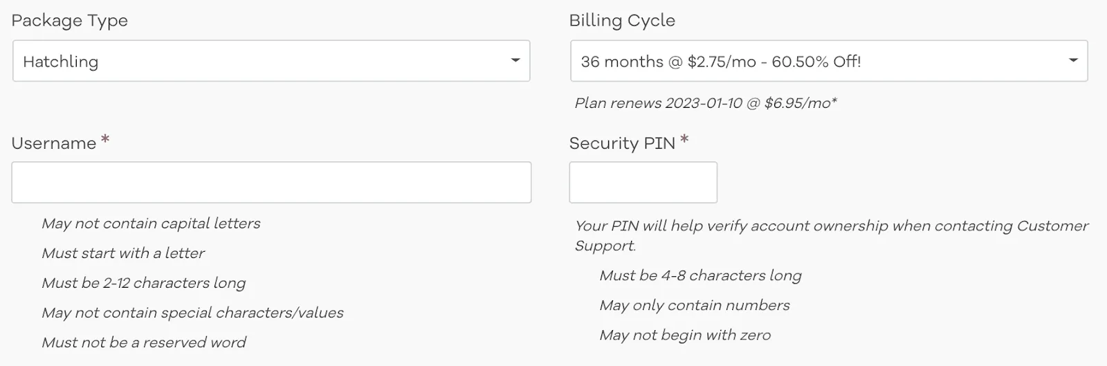 hostgator choose a hosting plan