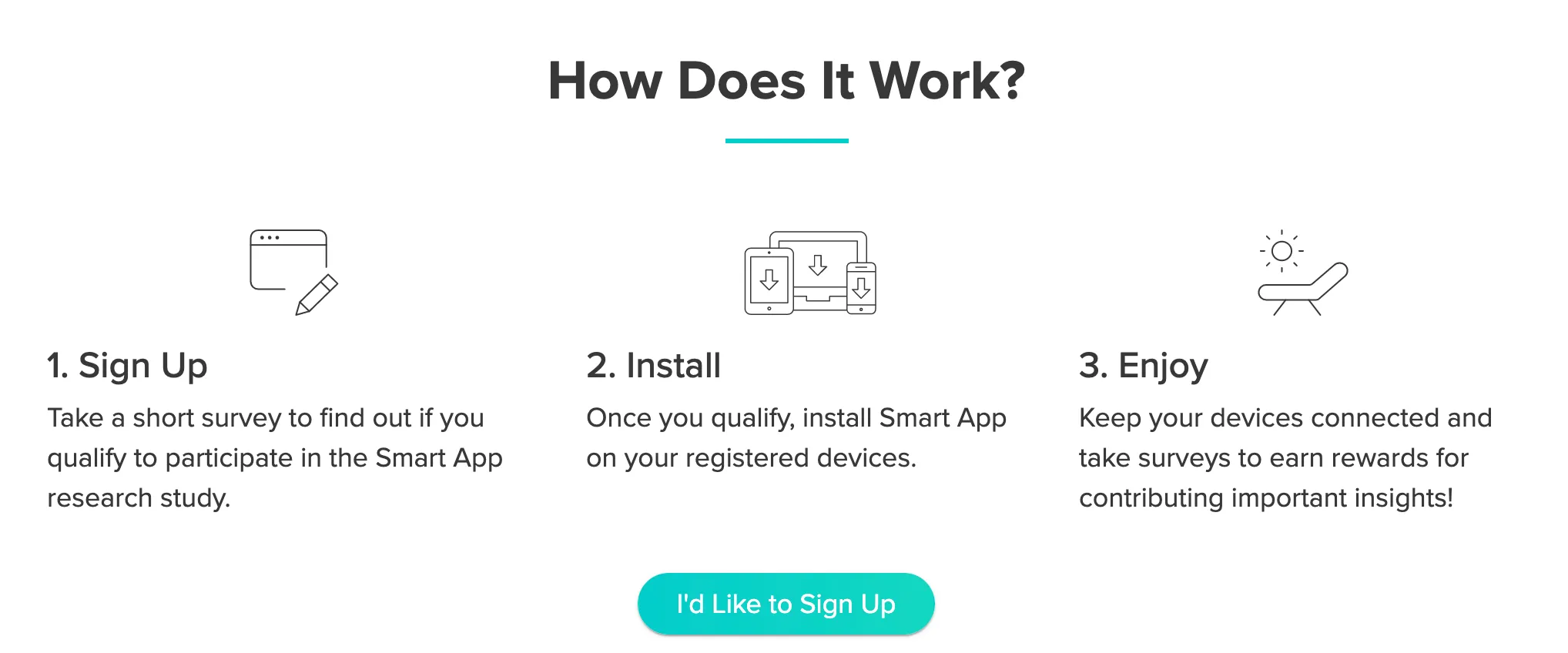 smart app landing page