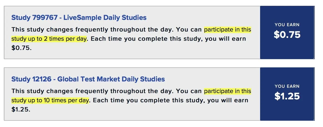 vindale research review multiple surveys