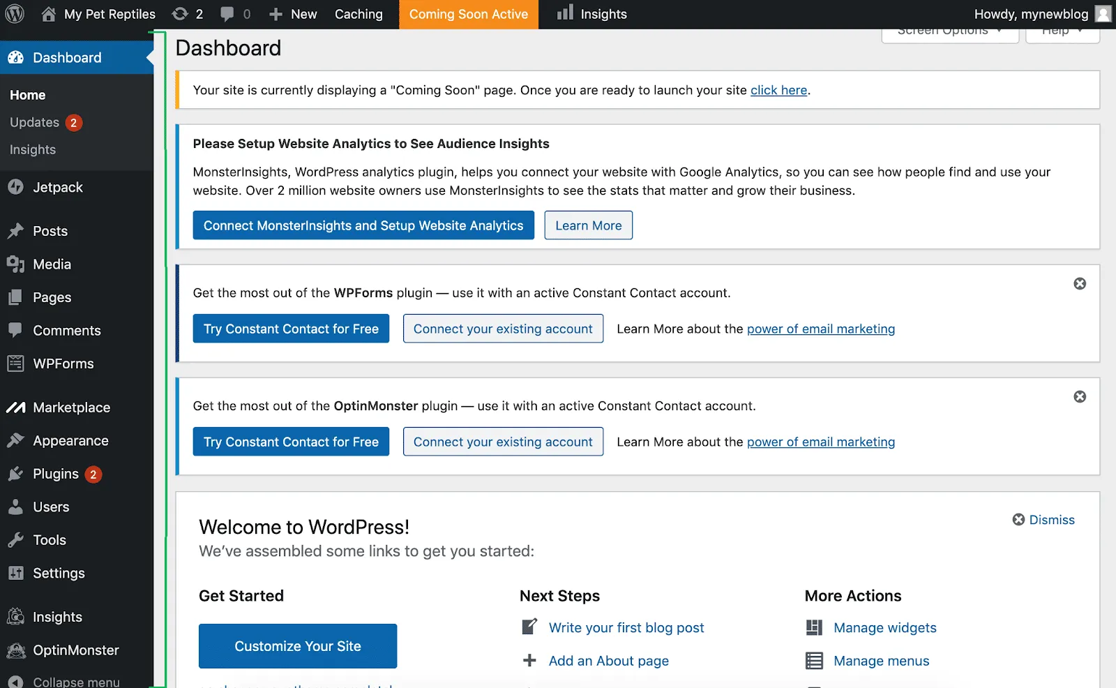 wordpress tutorial beginning